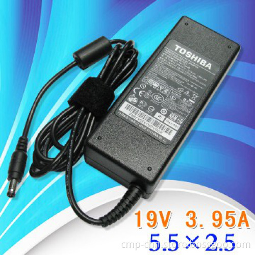 Wholesale adapter supplier For TOSHIBA 19V 3.95A 5.5*2.5mm 75W